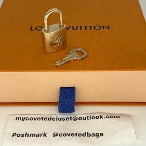 Louis Vuitton Gold Lock and Key Set